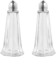 🧂 tezzorio tower salt and pepper shakers - set of 2, 1 oz. mini glass shakers for restaurants logo