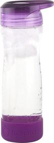 img 4 attached to Full Circle Hydrate Mate: Elderberry Glass Water Bottle – 16-Ounce Portable Travel Companion