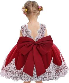 img 4 attached to Backless Toddler Bowknot Princess Pink 5 6T Girls' Clothing in Dresses