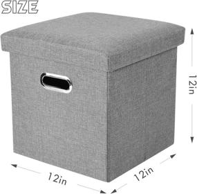 img 1 attached to ANMINY Foldable Storage Ottoman Removable Furniture for Accent Furniture