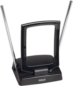 img 1 attached to Enhance your FM and TV Reception with the RCA ANT310Z Amplified Indoor Antenna in Sleek Black Design