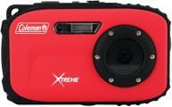 high-quality coleman 12.0 mp waterproof digital 📷 camera (red) - perfect for stills and videos! logo