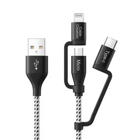 img 4 attached to 📱 CableCreation 4FT Multi Charging Cable, MFi Certified 3 in 1 Lightning/USB-C/Micro USB Cable, Braided USB Charge Data Sync Cord for iPhone, iPad, Samsung, Pixel, Android Cellphone & Tablet, and More
