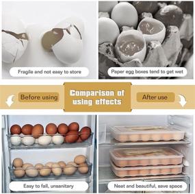 img 2 attached to 🥚 Efficient 90 Egg Holder for Refrigerator - SILIVO Deviled Egg Tray set of 3, with Lid, Container, & Organizer - 30 Egg Tray x 3 Pack