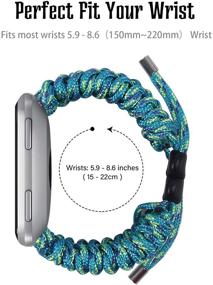 img 2 attached to 👫 FitTurn Compatible with Fitbit Versa 2 Bands Women Men: Woven Nylon Friendship Rope: Your Ideal Outdoor Survival Weave!