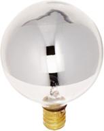 💡 satco s3246 60w g16 1/2 incandescent decorative globe light bulb - silver crown, 1500 hrs, 672 lumens, candelabra base logo