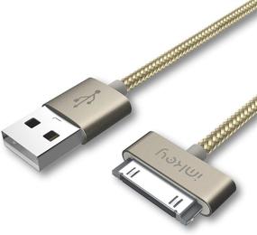 img 3 attached to 🔌 IMKEY Apple Certified 6.5 футов 30-контактный USB-кабель для синхронизации и зарядки iPhone 4/4S, iPad 1/2/3, iPod - (Золотой) - Надежное и быстрое решение для зарядки