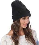 naivlizer winter knit beanie for women 😍 - satin lined cable thick chunky cap cuff beanie logo