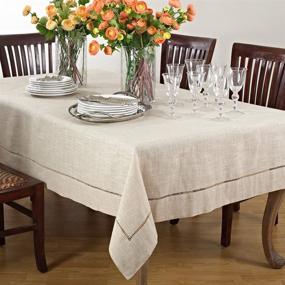 img 1 attached to 🍽 SARO LIFESTYLE 731 N90156B Collection Tablecloth: Dress Up Your Dining Experience!