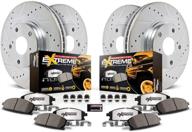 🚗 enhance your truck's braking performance with power stop k1868-36 z36 brake kit: carbon fiber ceramic pads + drilled/slotted rotors logo