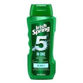 img 3 attached to Irish Spring 5-in-1 Shampoo, Conditioner, Body Wash, Face Wash and Deodorizer - Pack of 2, 18 oz