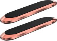 salex rose gold magnetic mounts [2 pack]: stick-on universal kit for car dashboard, wall, and windshield - compatible with gps, tablets, and smartphones logo