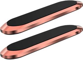 img 4 attached to SALEX Rose Gold Magnetic Mounts [2 Pack]: Stick-on Universal Kit for Car Dashboard, Wall, and Windshield - Compatible with GPS, Tablets, and Smartphones