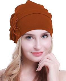 img 4 attached to 🧢 Stylish and Comfortable: osvyo Cotton Chemo Turbans Headwear for Women with Hair Loss