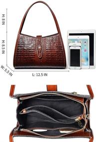 img 2 attached to PIJUSHI Designer Leather Shoulder Purses: Stylish Hobo Handbags and Tote Bags for Women