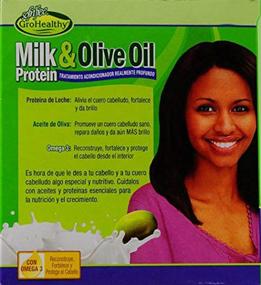 img 1 attached to 🥛 Milk Protein & Olive Oil Hair Deep Conditioning Treatment Mask - Sofn'Free GroHealthy - Strengthens, Repairs, Stops Breakage, Promotes Growth for Soft, Healthy, Manageable Hair (Single)