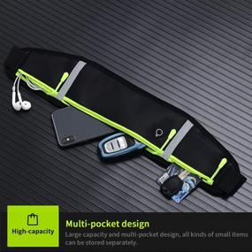 img 3 attached to Waterproof GORWRICH Running Belt - Adjustable Elastic Strap, Sweatproof Waistpack with Large Capacity - Ideal for Running and Outdoor Activities