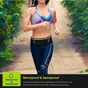 img 1 attached to Waterproof GORWRICH Running Belt - Adjustable Elastic Strap, Sweatproof Waistpack with Large Capacity - Ideal for Running and Outdoor Activities