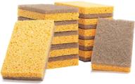 🌿 08 pack natural dish sponges – magix world eco-friendly walnut scrubber sponge – plant-based biodegradable cellulose and coconut cleaning sponge for sustainable living – odor-free and non-scratch logo