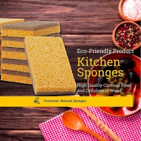 img 2 attached to 🌿 08 Pack Natural Dish Sponges – MAGIX WORLD Eco-Friendly Walnut Scrubber Sponge – Plant-Based Biodegradable Cellulose and Coconut Cleaning Sponge for Sustainable Living – Odor-Free and Non-Scratch