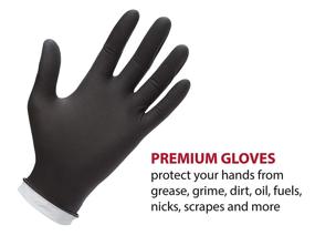 img 1 attached to Medline VEN6045R Venom Steel Premium Industrial Black Nitrile 🧤 Gloves (Pack of 50) - Maximum Protection for Industrial Use