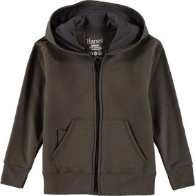 img 4 attached to Hanes ComfortBlend EcoSmart Full Zip Heather Boys' Clothing