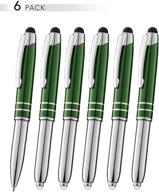🖊️ sypen 3-in-1 stylus pen with led flashlight, ballpoint ink - green, 6pk logo