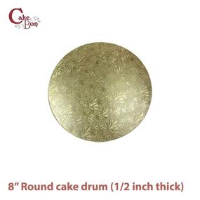 img 1 attached to 🍰 Premium 8-Inch Gold Round Cake Drums: Sturdy 1-Pack with Professional Smooth Straight Edges, 1/2 Inch Thick