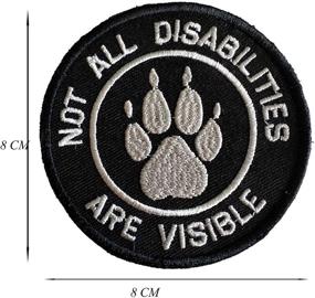 img 3 attached to 🐾 Disability-Inclusive Service Dog Vests/Harnesses Emblem - Paw Abilities Patch with Fastener Hook & Loop