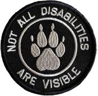 🐾 disability-inclusive service dog vests/harnesses emblem - paw abilities patch with fastener hook & loop logo