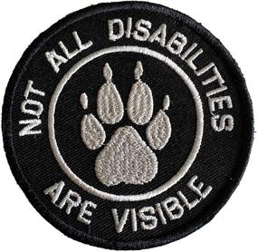 img 4 attached to 🐾 Disability-Inclusive Service Dog Vests/Harnesses Emblem - Paw Abilities Patch with Fastener Hook & Loop