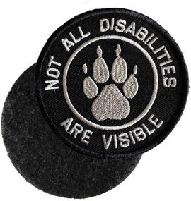 img 2 attached to 🐾 Disability-Inclusive Service Dog Vests/Harnesses Emblem - Paw Abilities Patch with Fastener Hook & Loop