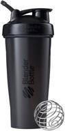 🏋️ 28-ounce black blenderbottle classic shaker bottle: ideal for protein shakes and pre workout logo