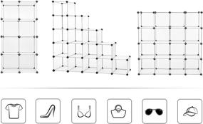 img 1 attached to 🏢 SONGMICS Cube Storage Organizer ULPC44L: 16-Cube Bookshelf for Bedroom and Living Room - Closet Organizers, Room Organization, Cubby Shelving, White 48.4 x 12.2 x 48.4 Inches