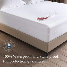 img 3 attached to 🛏️ Cosy House Collection Luxury Bamboo Waterproof Zippered Mattress Protector Encasement - Premium Stain Protection - Noiseless, Cool & Secure Design - Queen Size, Up to 18in Depth
