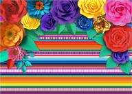 celebrate cinco de mayo with a vibrant mexican party backdrop: striped fiesta theme paper flowers decoration – 7x5ft 071 logo