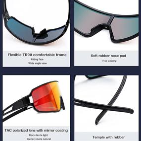 img 1 attached to 🕶️ Ultimate Sports Polarized Sunglasses: UV 400 Protection for Men and Women in Cycling, Skiing, and Driving