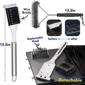 img 2 attached to 🔥 HaSteeL 32 PCS Grilling Accessories BBQ Grill Set: The Ultimate Stainless Steel Grill Tools for Backyard Outdoor Barbecue Camping, Complete Grilling Utensil Kit + Storage Bag – The Perfect Gift for Men & Women