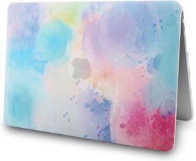 img 1 attached to 🌈 Набор чехлов для ноутбука KECC MacBook Air 13": Радужный туман 2 | Жесткий пластиковый корпус чехла A1466/A1369 с включенным защитным экраном