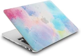 img 2 attached to 🌈 Набор чехлов для ноутбука KECC MacBook Air 13": Радужный туман 2 | Жесткий пластиковый корпус чехла A1466/A1369 с включенным защитным экраном