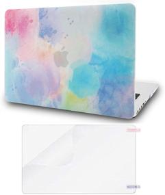 img 4 attached to 🌈 Набор чехлов для ноутбука KECC MacBook Air 13": Радужный туман 2 | Жесткий пластиковый корпус чехла A1466/A1369 с включенным защитным экраном