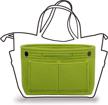 tophome insert handbag organizer bag in bag cosmetic storage makeup organizers felt container organizer storage bag organizing home girl handbag green logo
