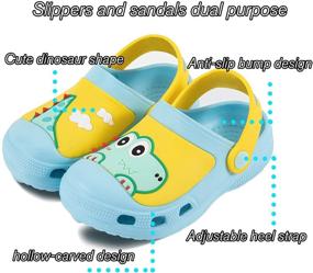 img 3 attached to 🦖 MARITONY Dinosaur Slippers: Lightweight Toddler Boys' Shoes for Clogs & Mules