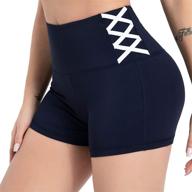 🩳 dielusa high waist yoga shorts for women - tummy control workout running shorts logo