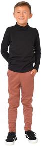 img 3 attached to Brown Medium Boys' 👖 Clothing and Pants: Comfortable Stretch Jogger