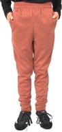 brown medium boys' 👖 clothing and pants: comfortable stretch jogger logo