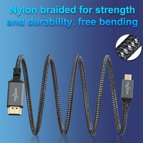 img 1 attached to 🔌 Twozoh 4K Micro HDMI to HDMI Cable 15FT: High-Speed & 3D/4K 60Hz Support for GoPro Hero 7, Sony 6300, Nikon B500, Yoga 3