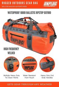 img 3 attached to Unplug Ultimate Adventure Bag - Heavy Duty Waterproof Duffel Bag (1680D) for Boating, Motorcycling, Hunting, Camping, Kayaks, or Jet Ski - Gear through Any Conditions!