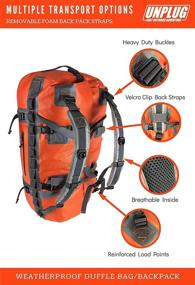img 1 attached to Unplug Ultimate Adventure Bag - Heavy Duty Waterproof Duffel Bag (1680D) for Boating, Motorcycling, Hunting, Camping, Kayaks, or Jet Ski - Gear through Any Conditions!