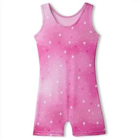 img 3 attached to 🤸 Gymnastics Leotards for Girls: Butterfly, Unicorn, Mermaid Dance Tumbling Unitards Biketards in Black and Pink